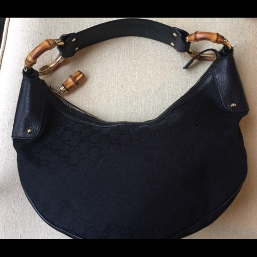 GUCCI Hobo Bag with Bamboo Rings